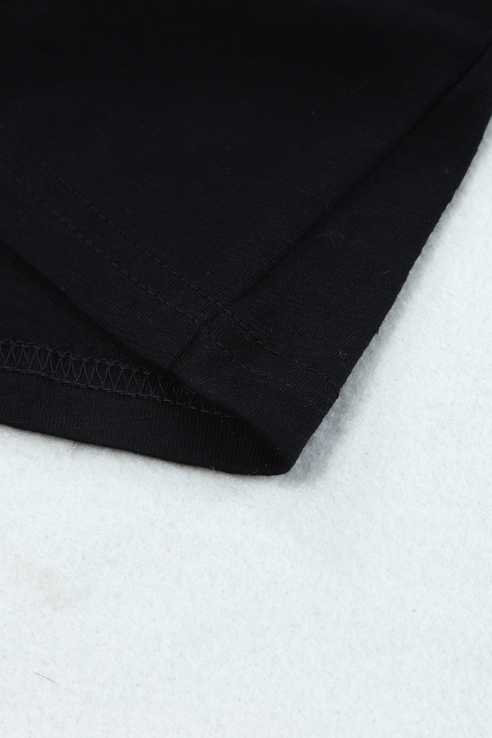 Zwarte basic effen tanktop met ronde hals