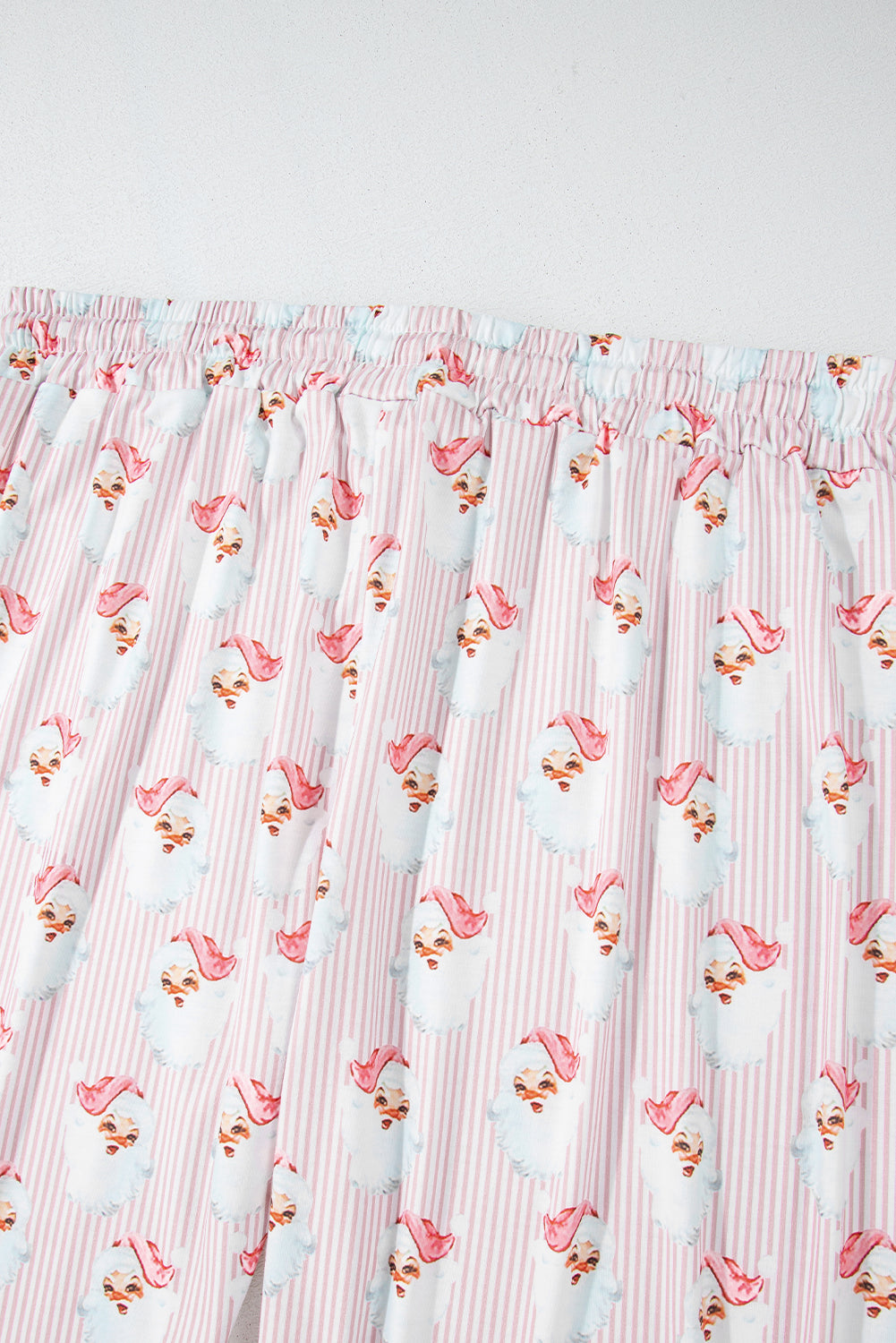 Roze kerstman gestreepte print losse pasvorm tweedelig lounge set