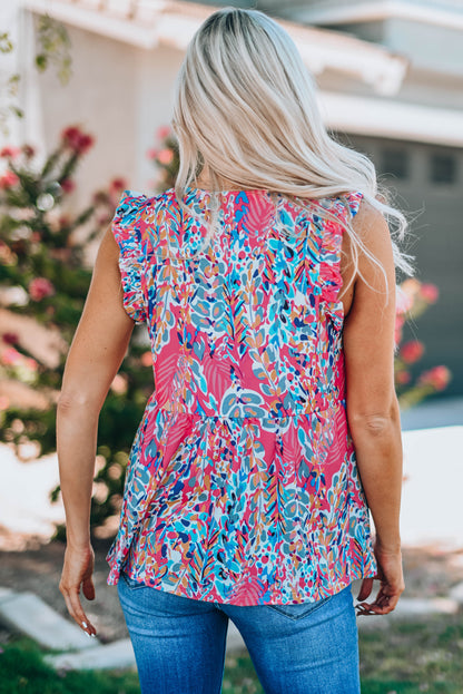 Tanktop met V-hals en Boho-patroonprint