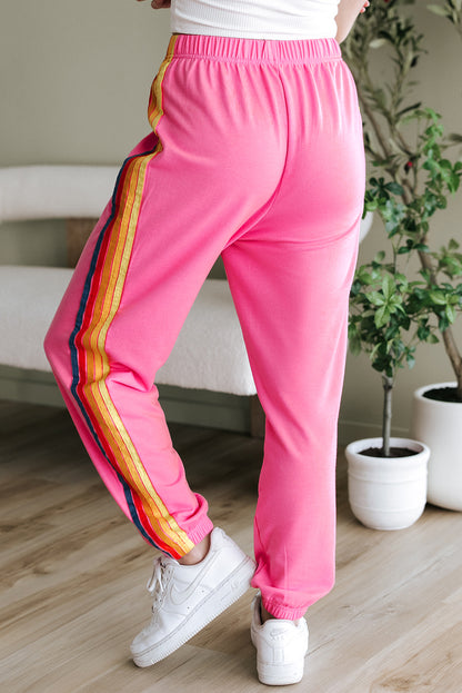 Roze tellen regenbogen hoge heuvelkolom