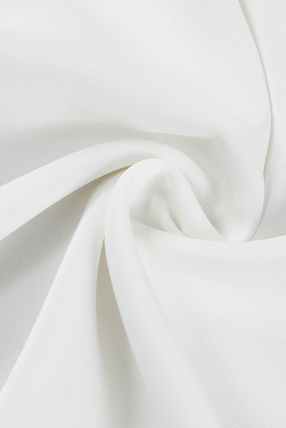 Wit oversized overhemd met 3/4 pofmouwen