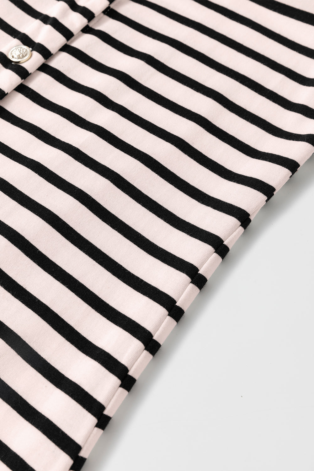 Wit gestreepte mouwloze maxi-jurk met knoopsluiting