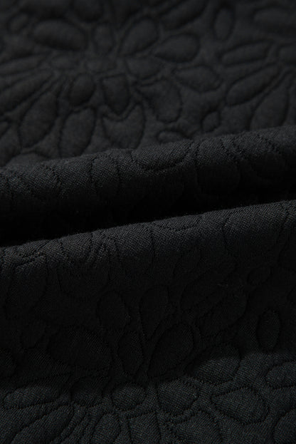Black Floral Quilted Jacket