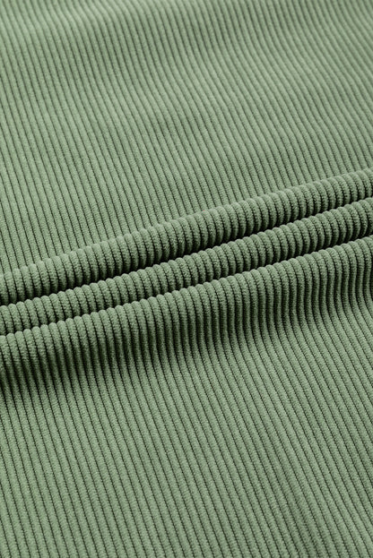 Grasgroen geribbeld corduroy oversized sweatshirt