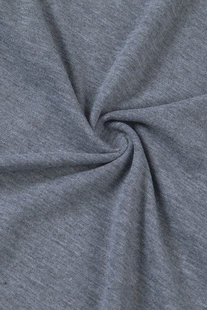 Grijs effen T-shirt met ronde hals