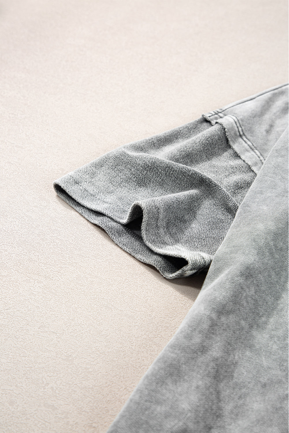 Filippijns grijs mineraal gewassen oversized T-shirt met zichtbare naad en verlaagde schouder