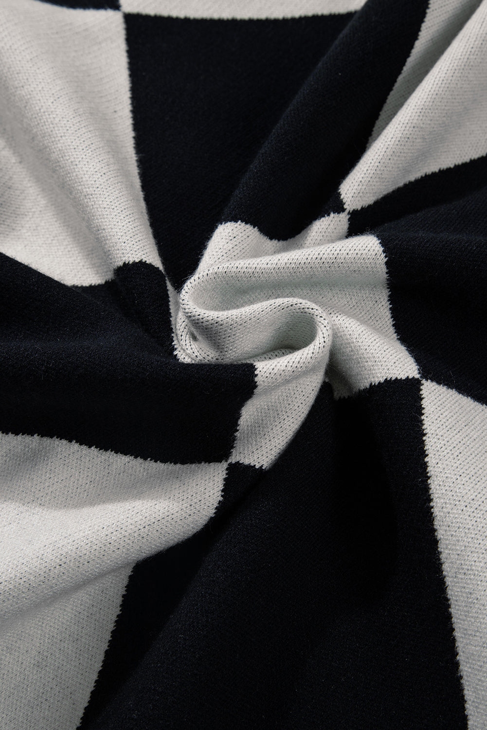Zwart colorblock los vest met knoop en knoop