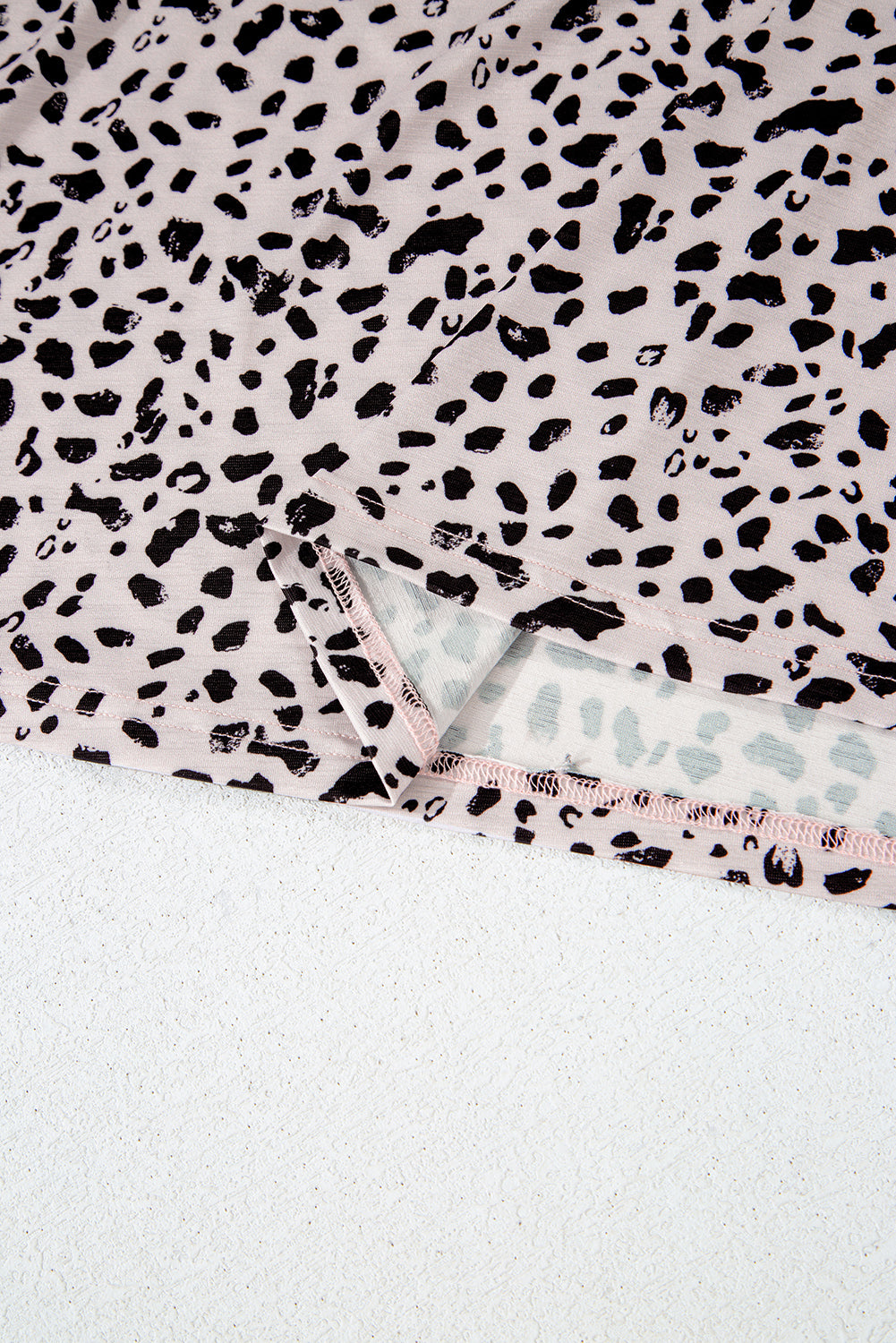 Tanktop met ronde hals en luipaardprint