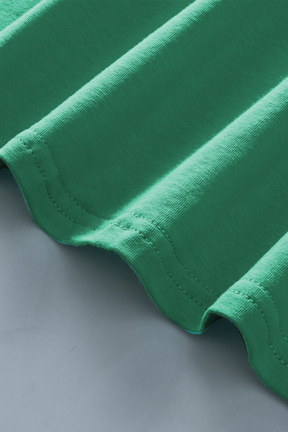 Mintgroene slanke tanktop met ruches en brede bandjes
