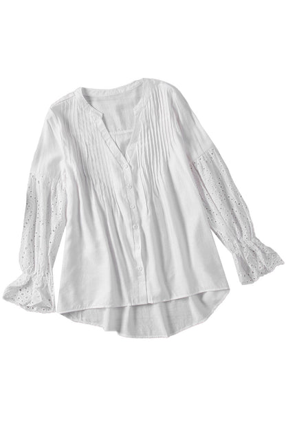Witte Rekindle Eyelet-knop bovenaan