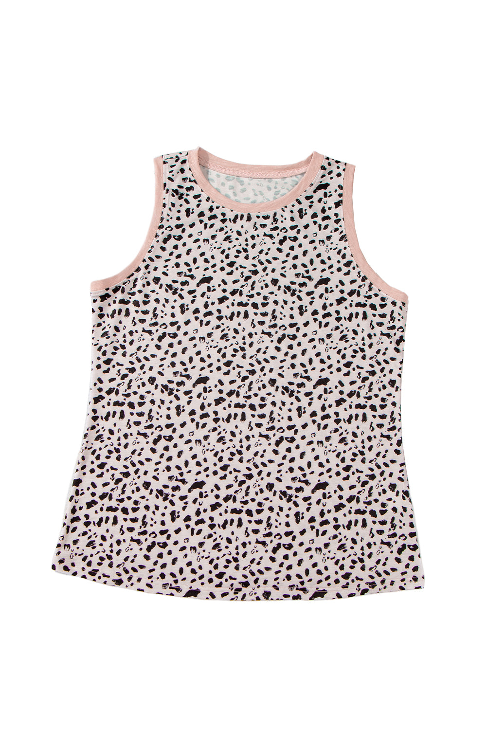 Tanktop met ronde hals en luipaardprint