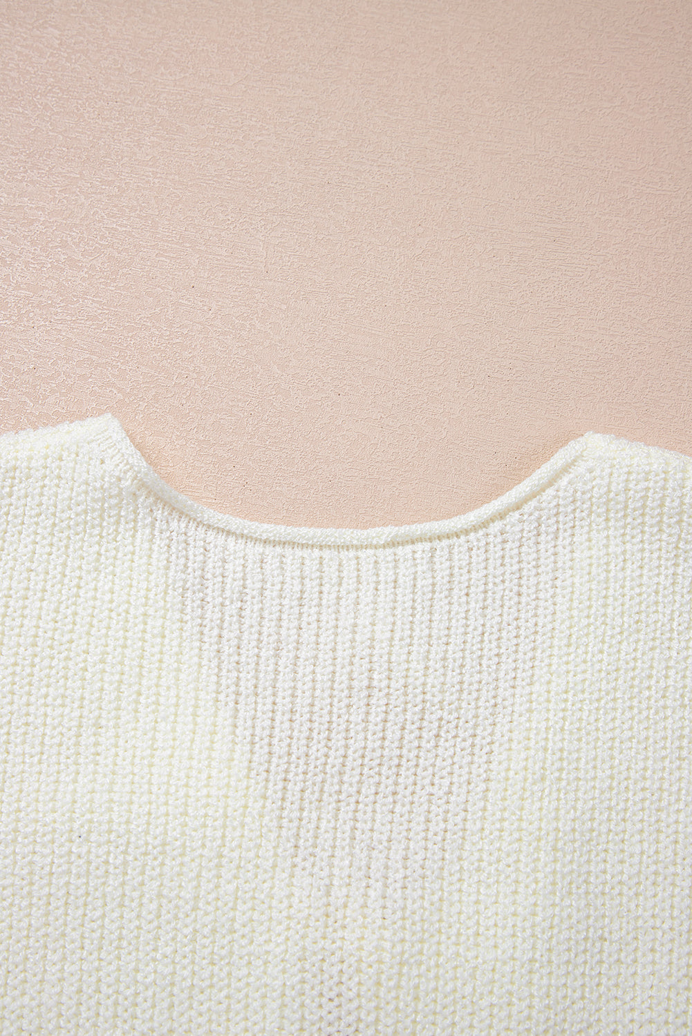 Beige veter-up front v nek trui vest