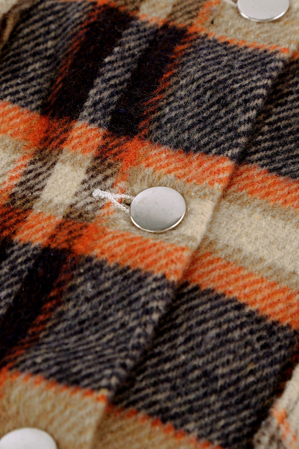 Oranje shacket met geometrische geruite print