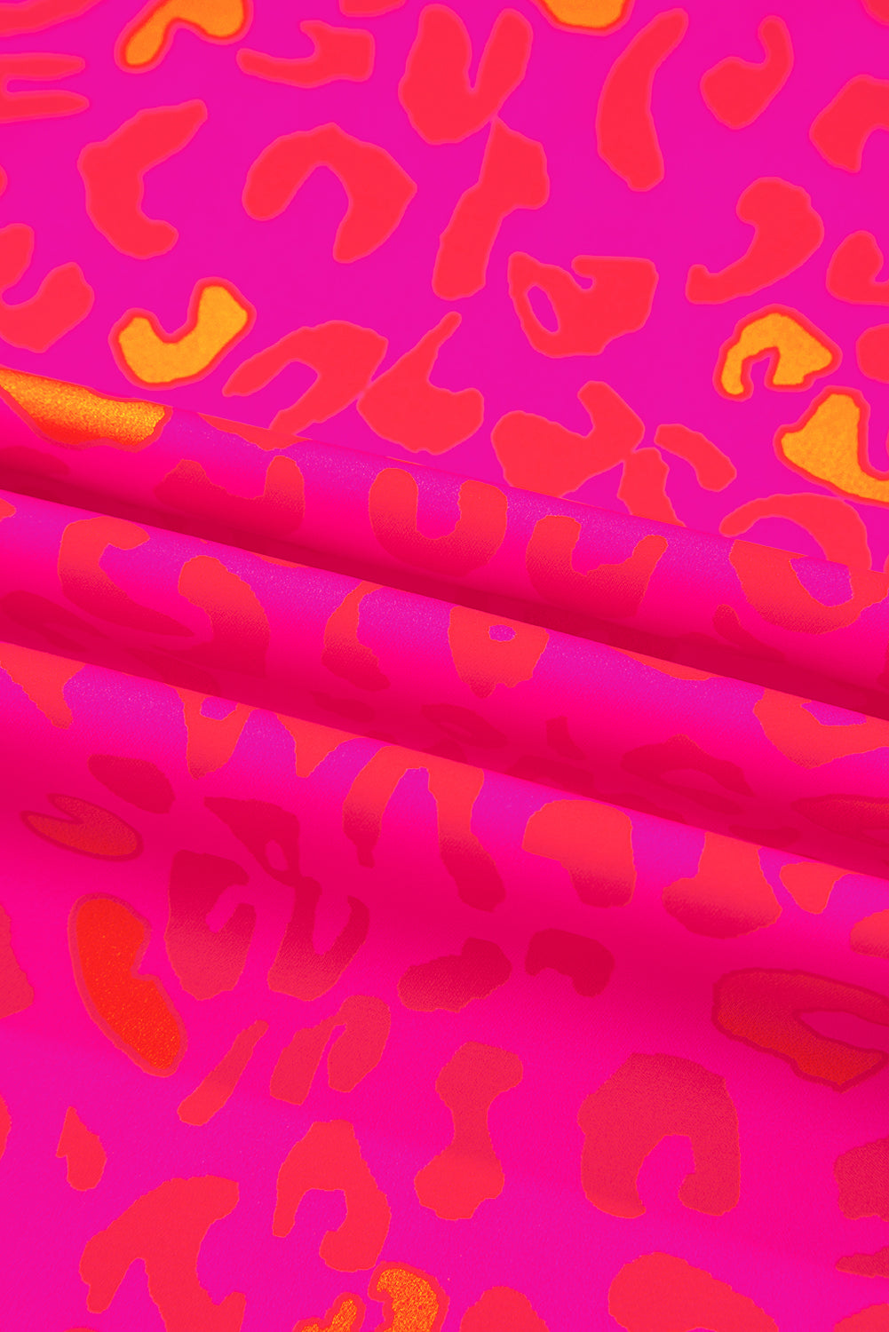 Top met roze luipaardprint en pofmouwen
