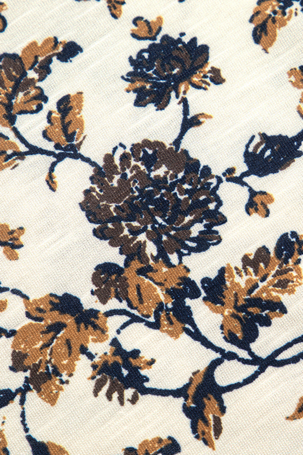 Witte bloemen frilly blouse met veter omhoog