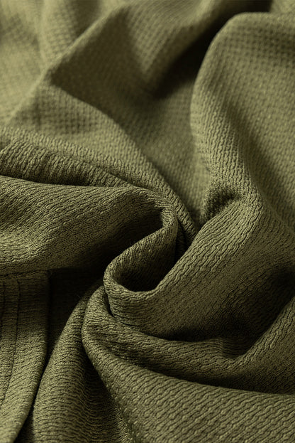 Guacamole Groene Capuchon Zijsplit Open Cardigan met Zak