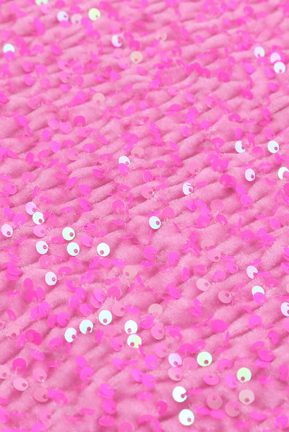 Roze tanktop met verstelbare bandjes en pailletten