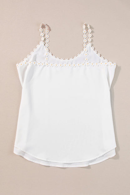 Witte margriet bloem bandjes tanktop