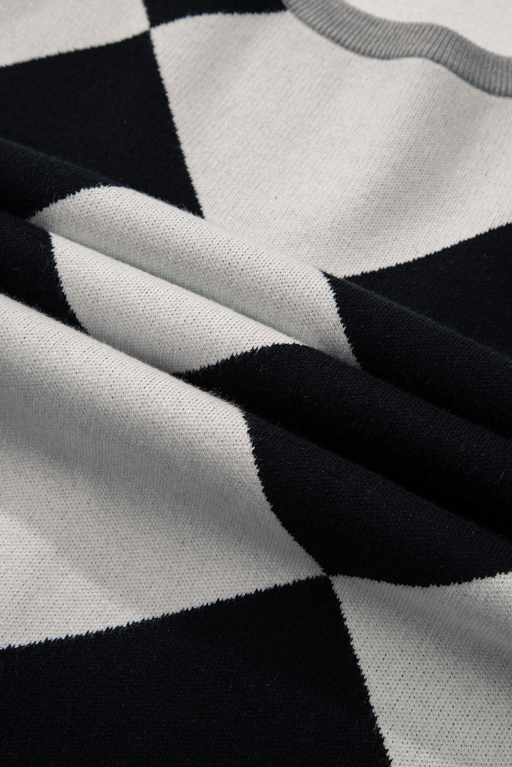 Zwart colorblock los vest met knoop en knoop
