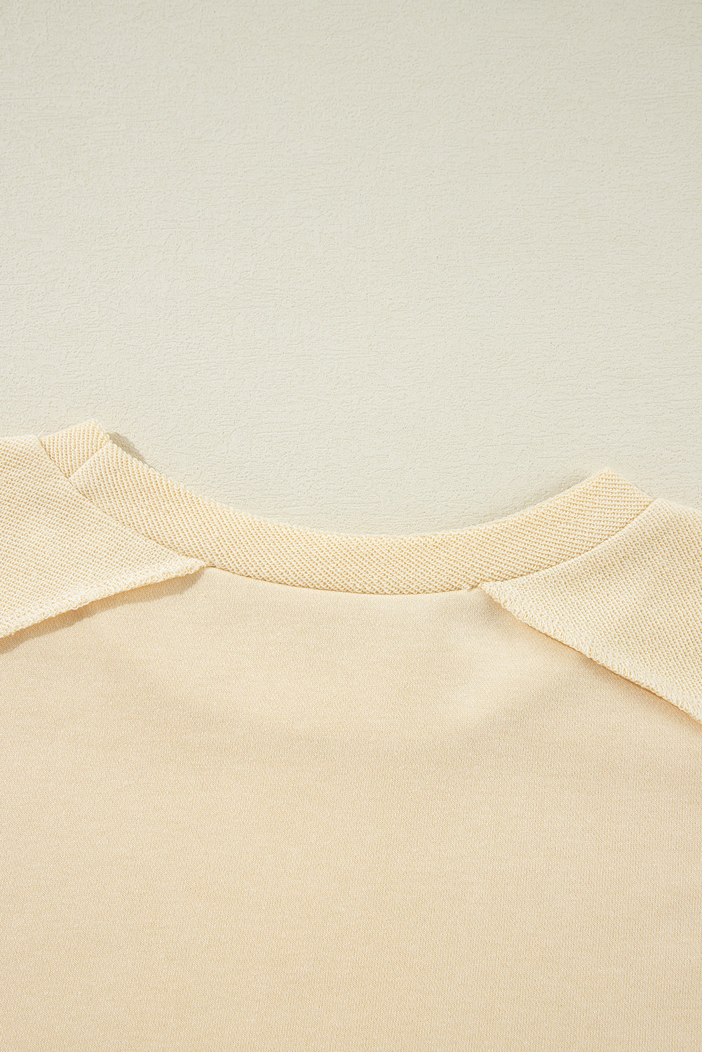 Beige Splicing Ronde Hals Pullover Sweatshirt