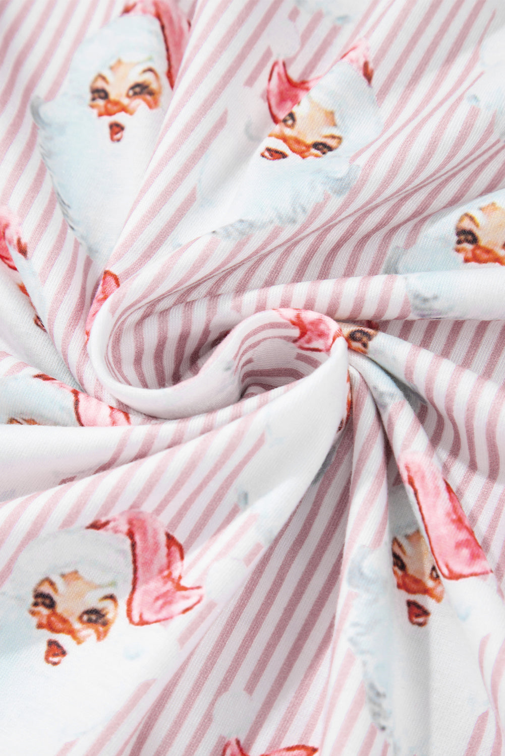Roze kerstman gestreepte print losse pasvorm tweedelig lounge set