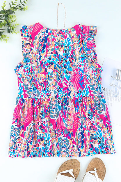 Tanktop met V-hals en Boho-patroonprint