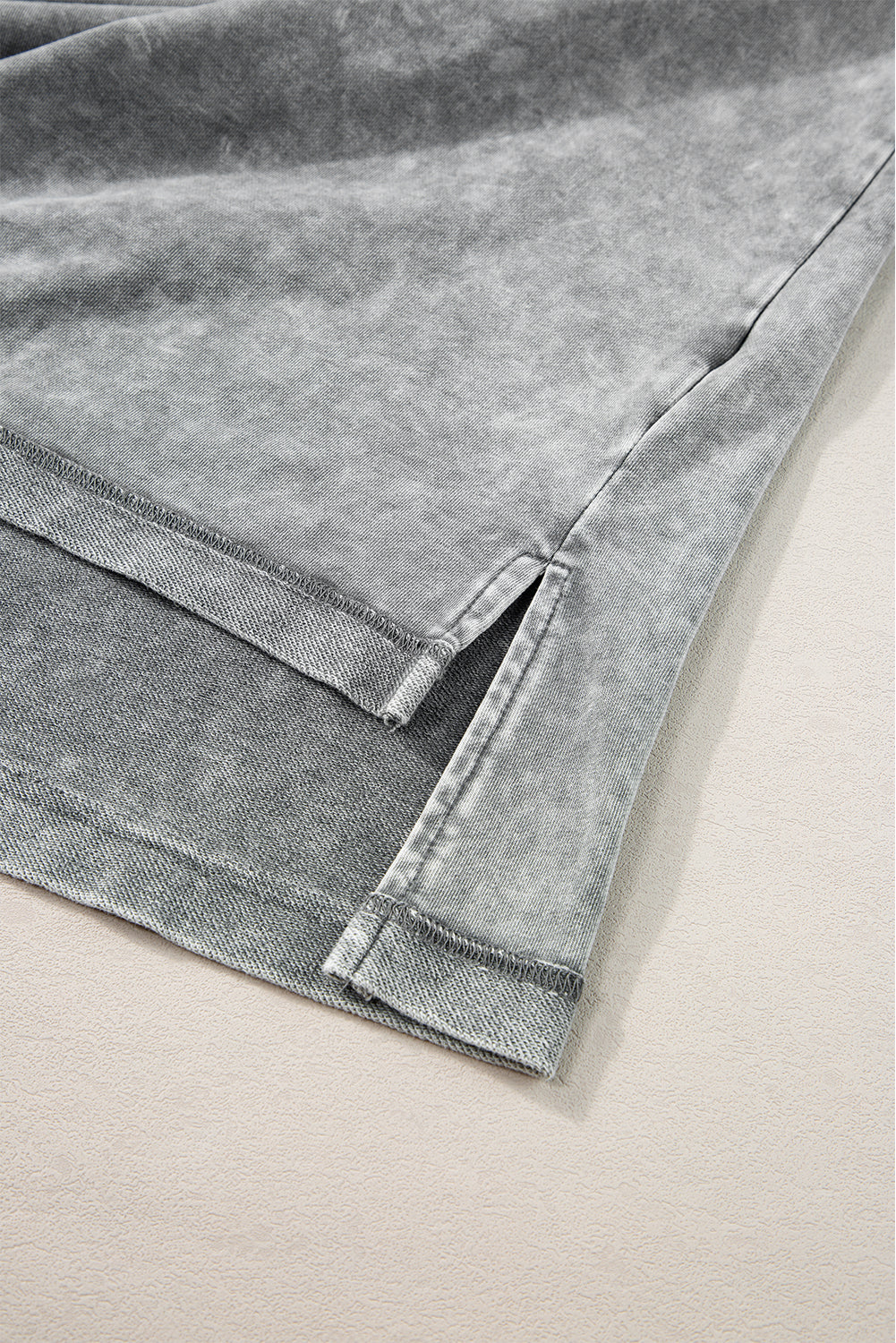Filippijns grijs mineraal gewassen oversized T-shirt met zichtbare naad en verlaagde schouder