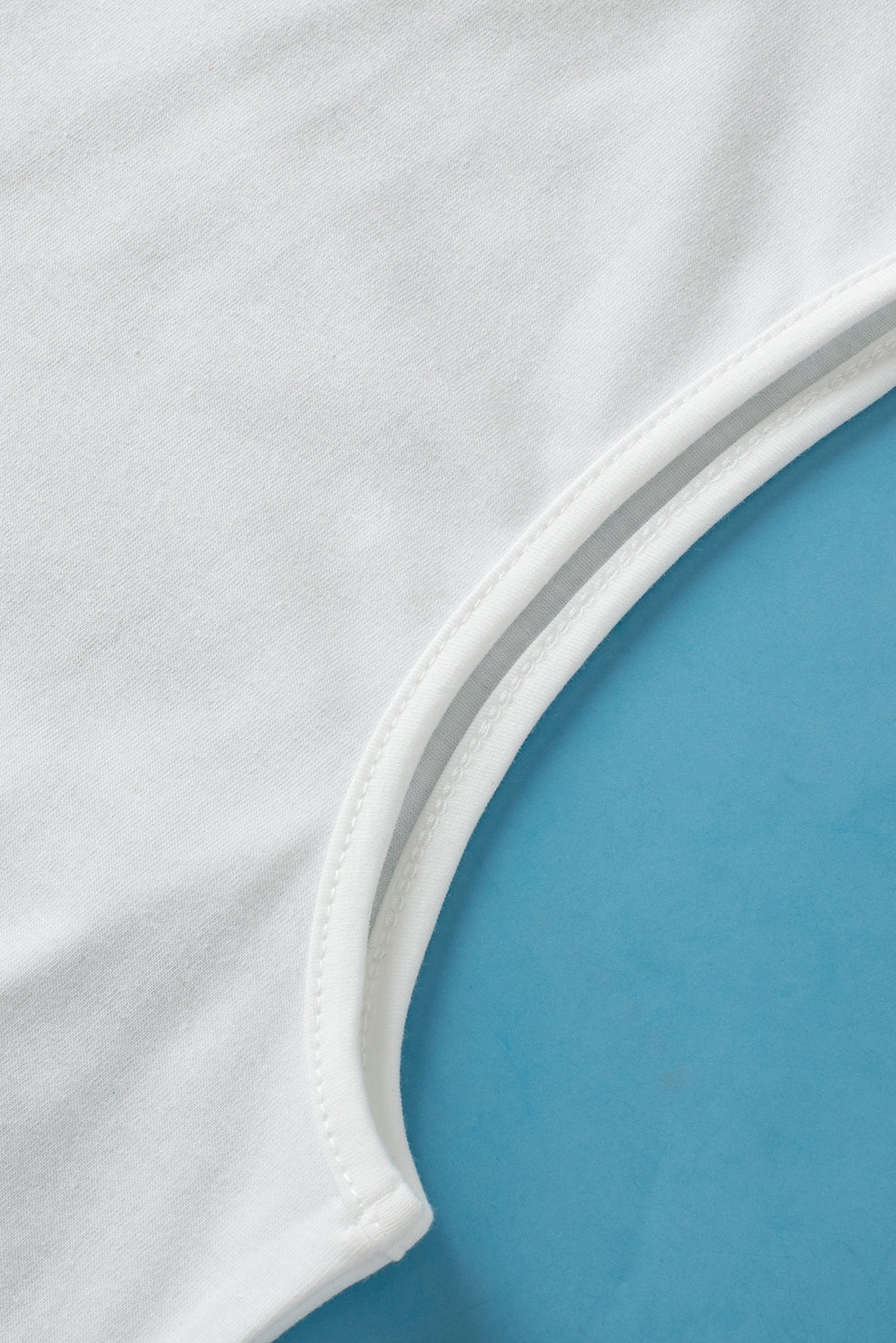 Witte geplooide tanktop met ronde hals