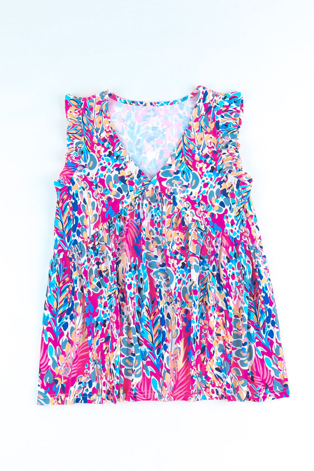 Tanktop met V-hals en Boho-patroonprint