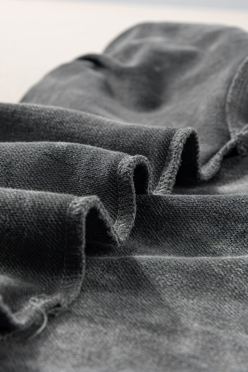 Filippijns grijs mineraal gewassen oversized T-shirt met zichtbare naad en verlaagde schouder