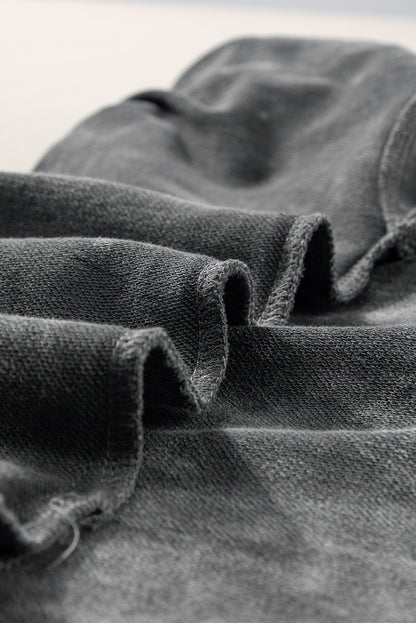 Filippijns grijs mineraal gewassen oversized T-shirt met zichtbare naad en verlaagde schouder