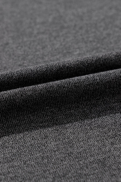 Gray Heather Knit Pocketed Button Front Cardigan