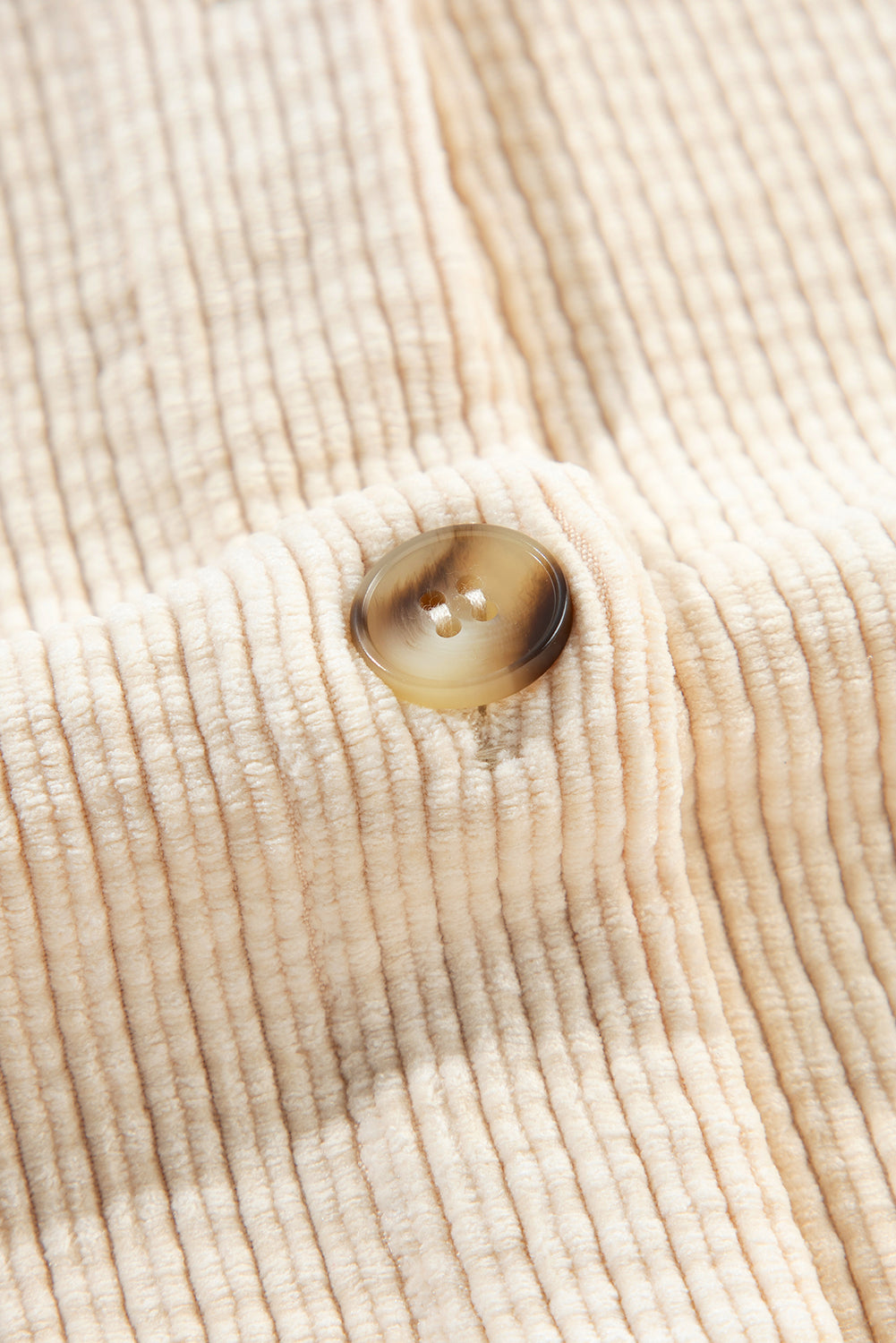 Havermout Corduroy Flap Pocket Button Up Shacket