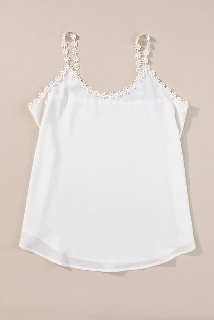 Witte margriet bloem bandjes tanktop