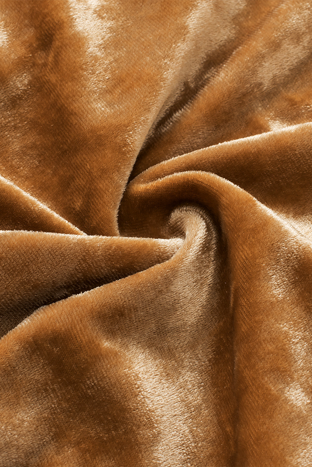 Goud effen kleur losvallend fluwelen overhemd met knopen