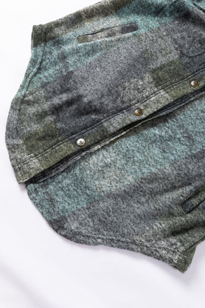Veelkleurige geborstelde, geruite, extra grote shacket