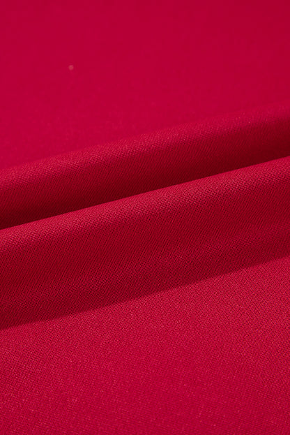 Fiery rood contrast boogdecor laten vallen mouw Crewneck sweatshirt