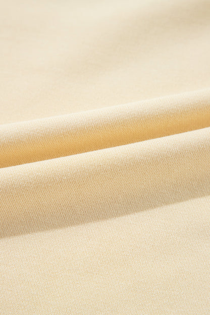 Beige Splicing Ronde Hals Pullover Sweatshirt