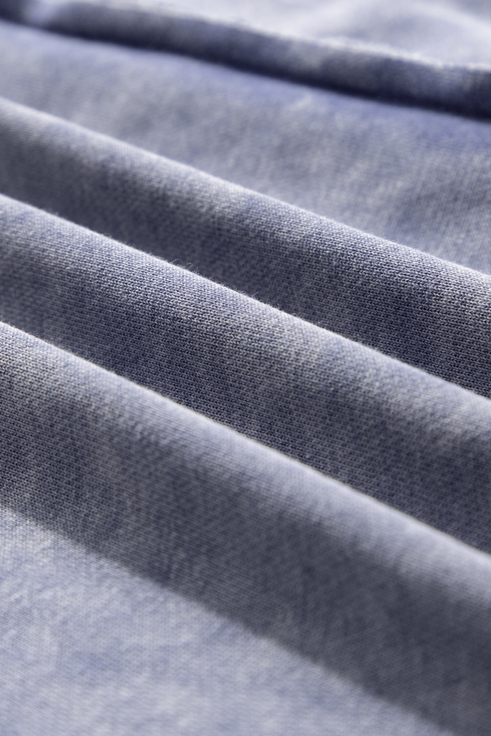 Zeil blauw massief wafel gebreide patchwork raglan mouw sweatshirt