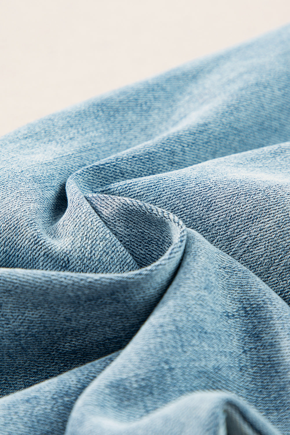 Dusk Blue Acid Wash Extra wijde pijpen, lange jeans met hoge taille