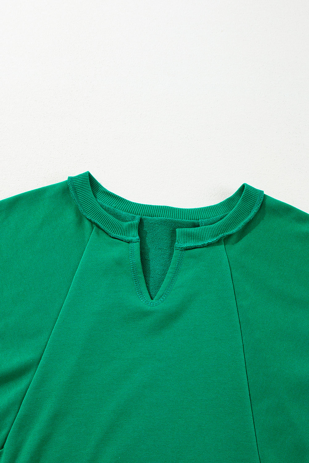 Helder groen blootgestelde naad gemak druppel schouder plus sweatshirt