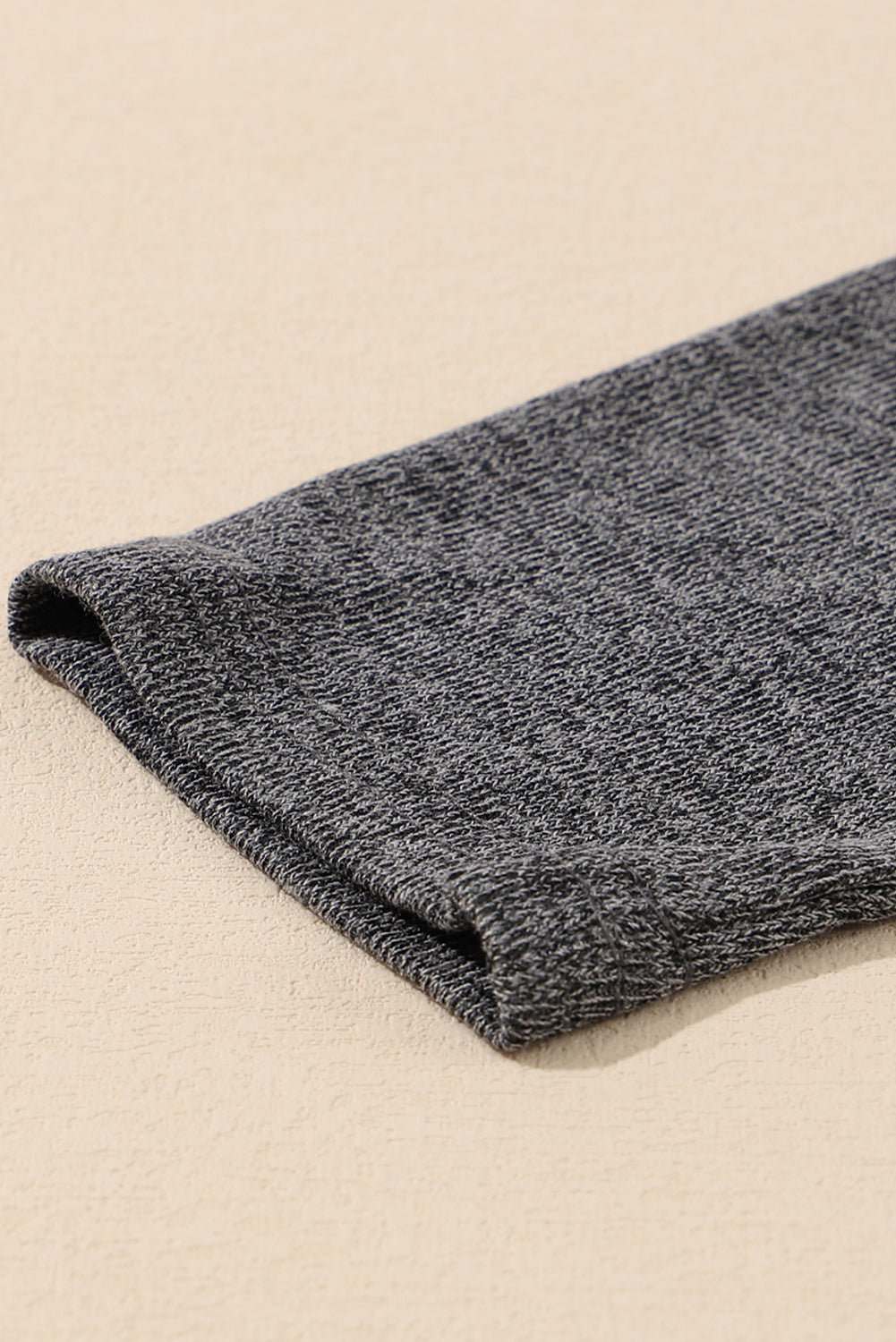 Gray Heather Knit Pocketed Button Front Cardigan